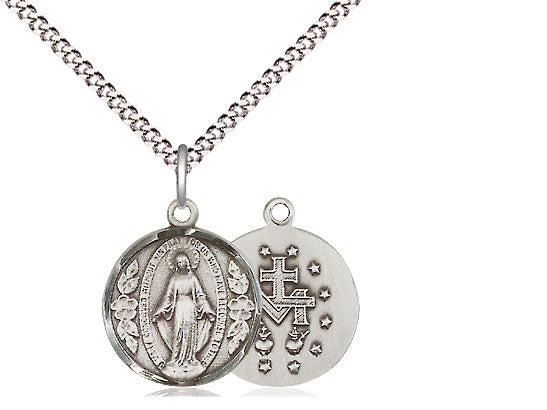 Sterling Silver Round Miraculous Medal for Children 0601MSS