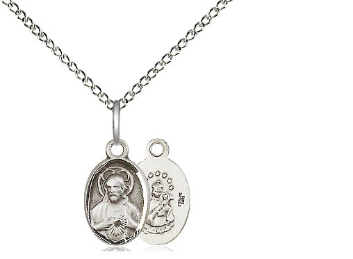 Small Sterling Silver Scapular Pendant for Children 0702SSS