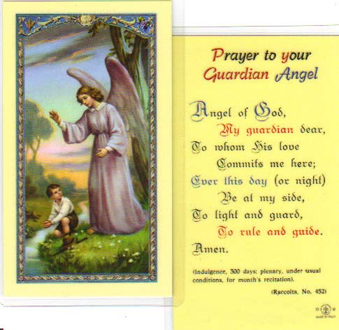 Guardian Angel with Boy Prayer Cards - 800-138
