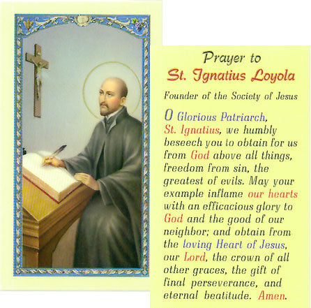 Saint Ignatius Loyola Holy Card - 800-183