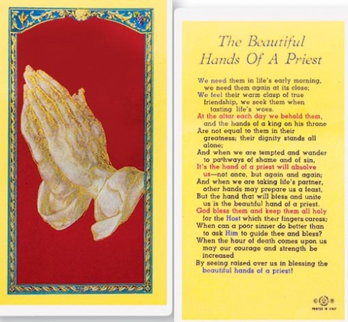 Beautiful Hands of a Priest Prayer Cards - 800-355
