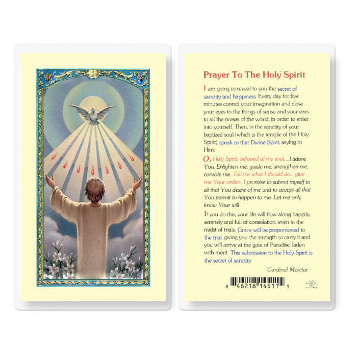 Prayer to the Holy Spirit Holy Cards - 800-132
