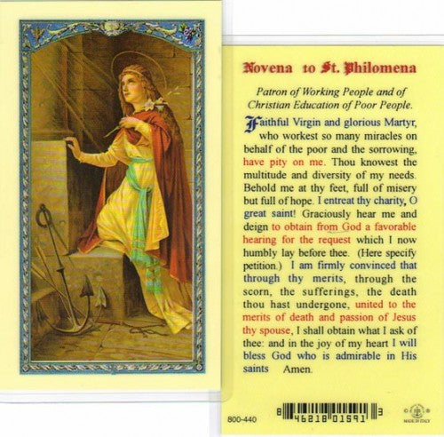 Saint Philomena (Novena to) Prayer Cards - 800-440