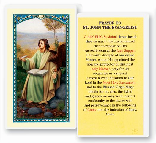 Saint John the Evangelist Holy Card - no. E24-970