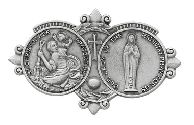 St. Christopher and Our Lady of the Highway Visor Clip VC895