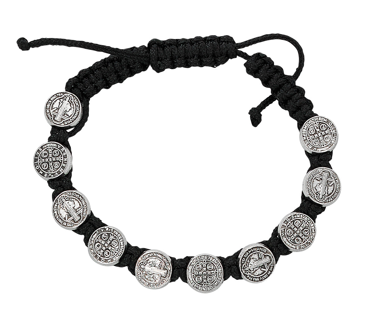 Black St Benedict ParaCord Bracelet BR452C