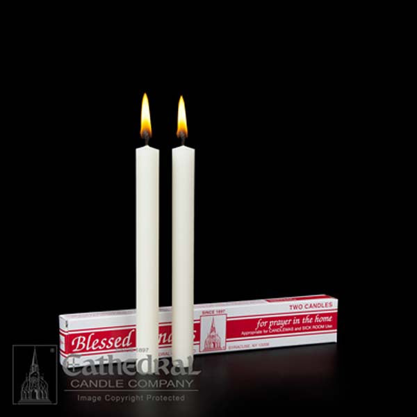 Blessed Candle Boxed Set in 51% Beeswax