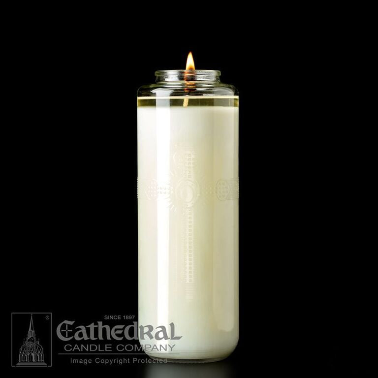 8 day SacraLite Sanctuary Candle in Glass Bottle