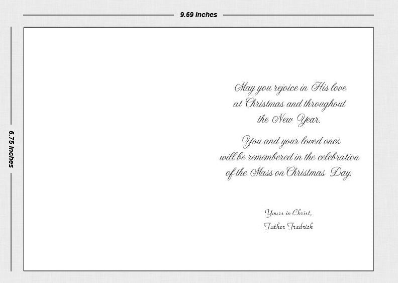 Holy Family Personalized Christmas Mass Cards - 50 ct.