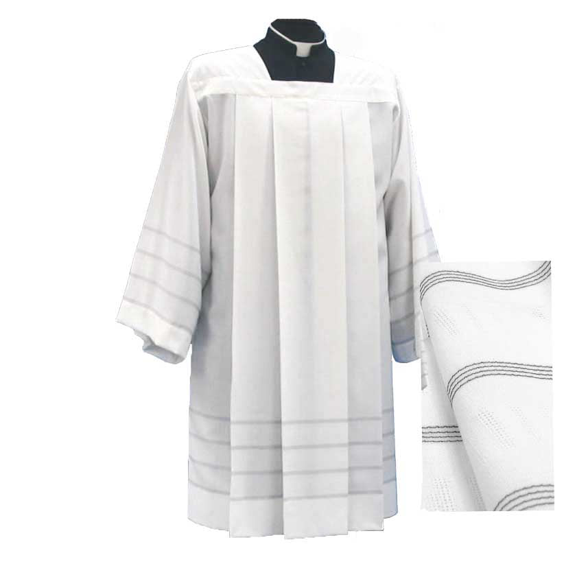 Italian Surplice with 4 Grey Insert no. 990