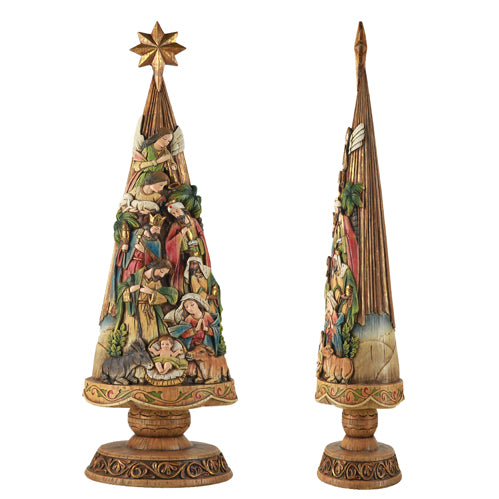 Nativity Christmas Tree Figurine - 21 inch
