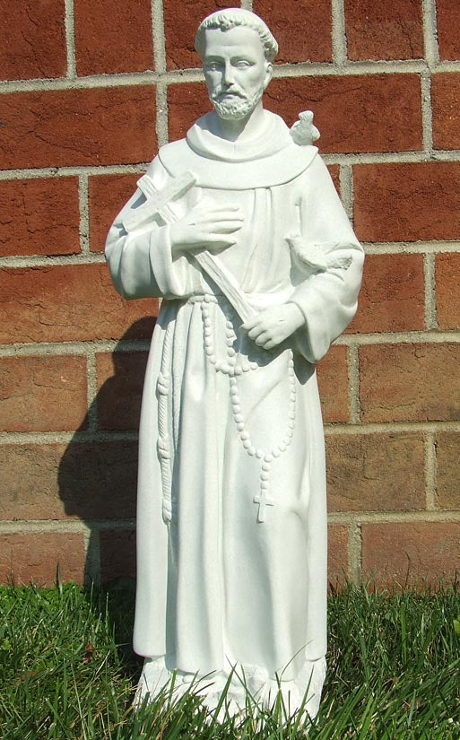 St Francis Garden Statue in Granite Finish - 24 inch