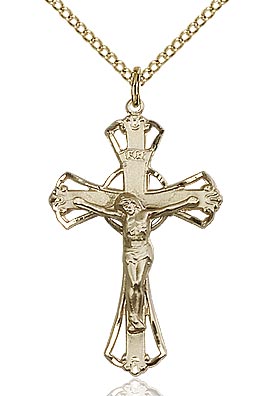 1.25" Gold Filled Crucifix Pendant 0659GF18G