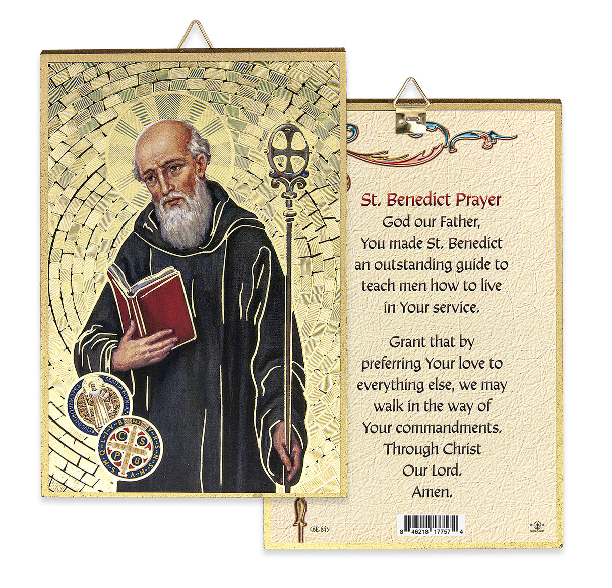 4x6 inch St Benedict Medal Mosaic Plaque