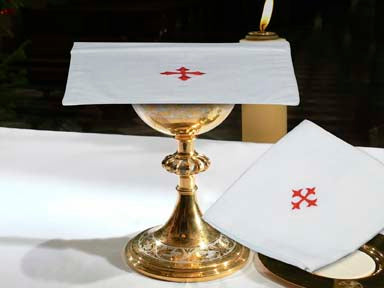 Chalice Palls with Red Cross - (3 pack)