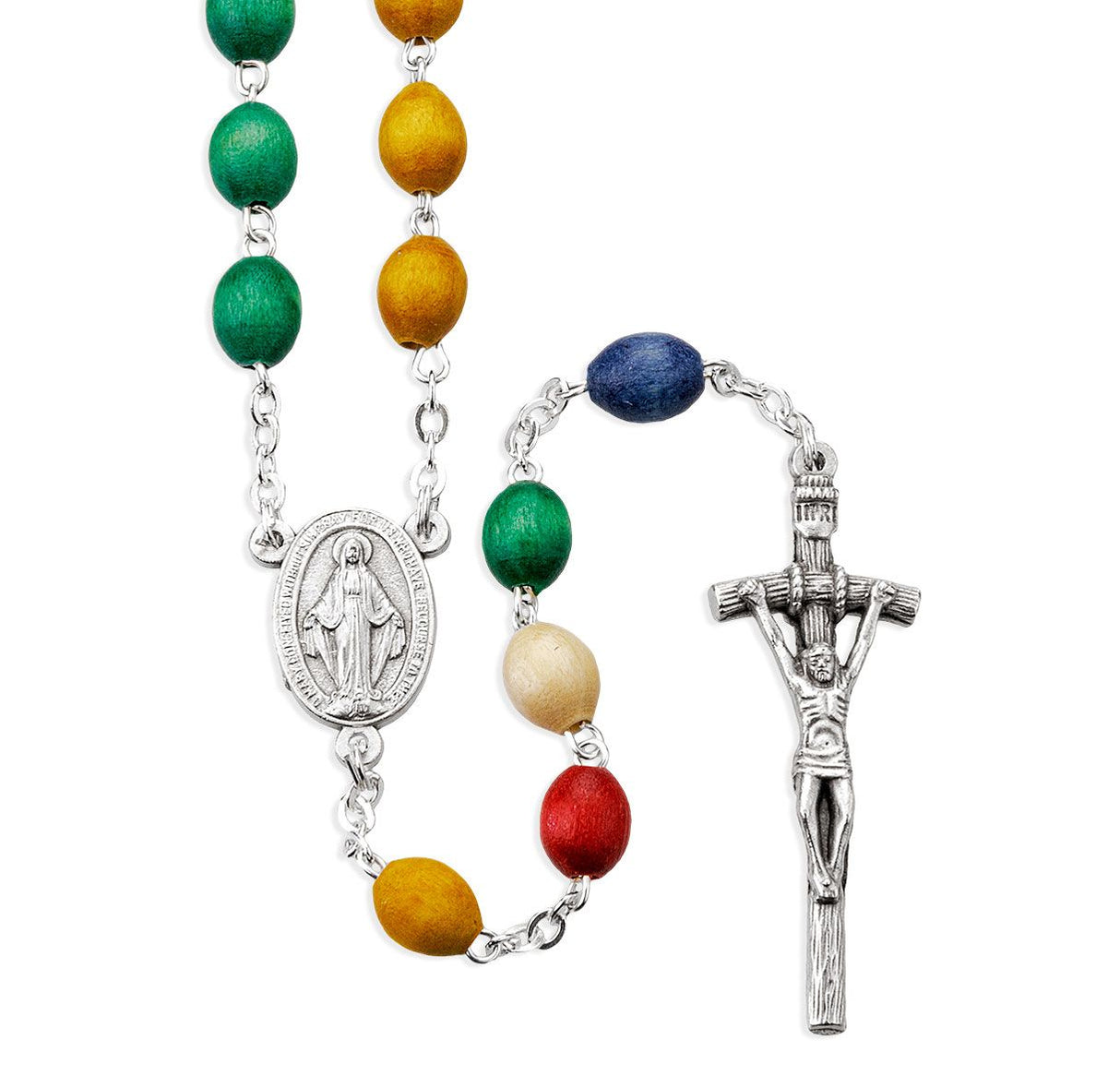 Wood World Mission Rosary 764
