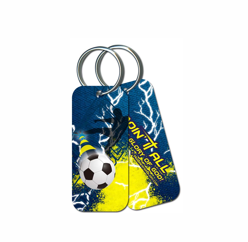 Doing It All Soccer Key Ring