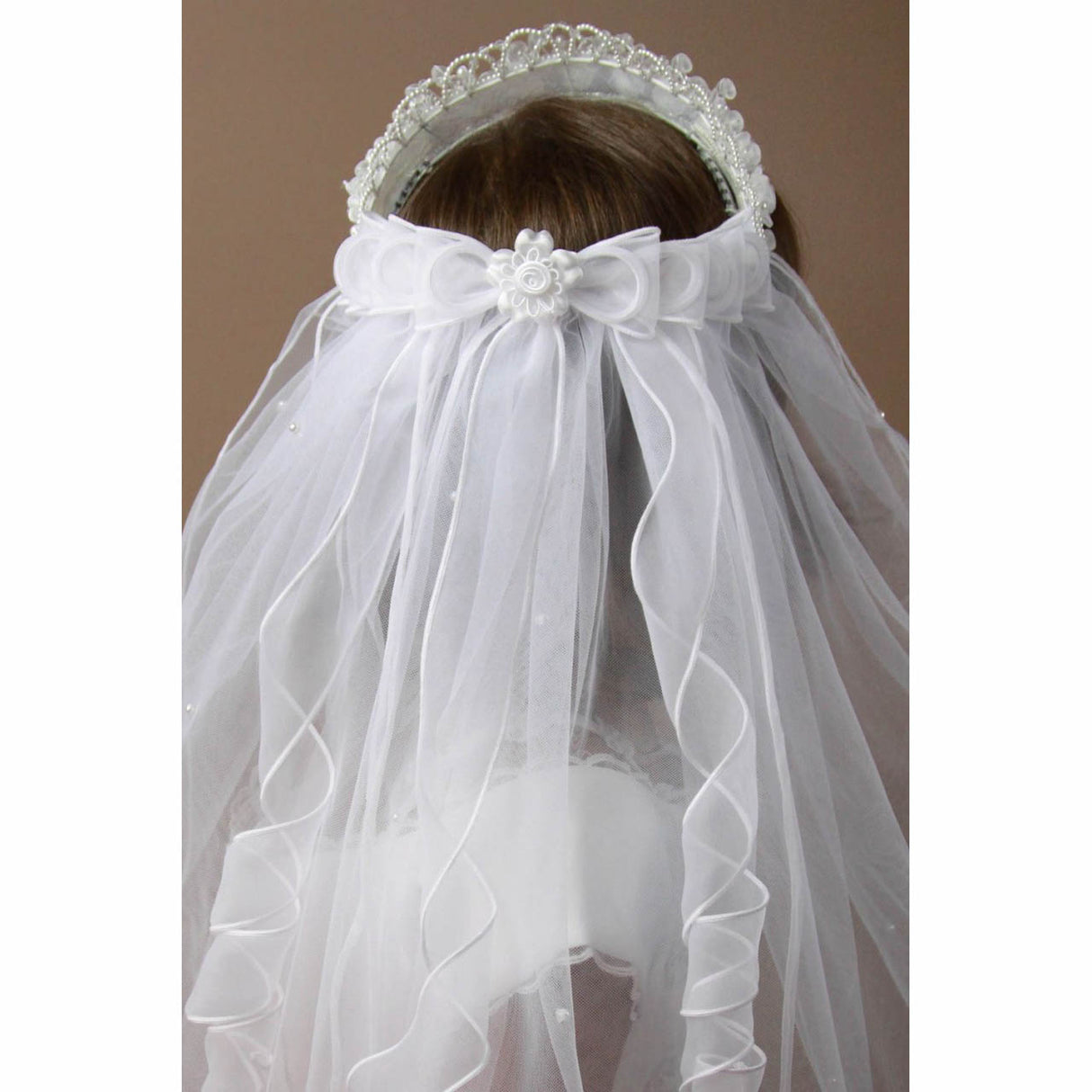 Allison Deluxe First Communion Crown Veil