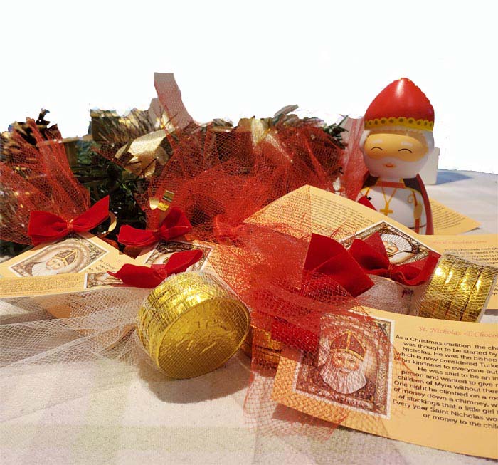 4ct Chocolate Coins with St. Nicolas Card