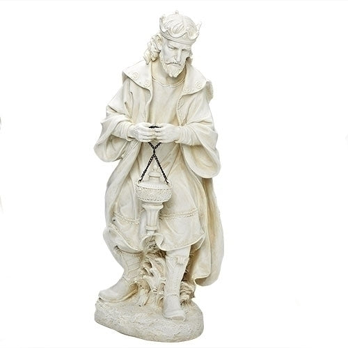 27 inch Scale White Praising Wise Man Figure 21755