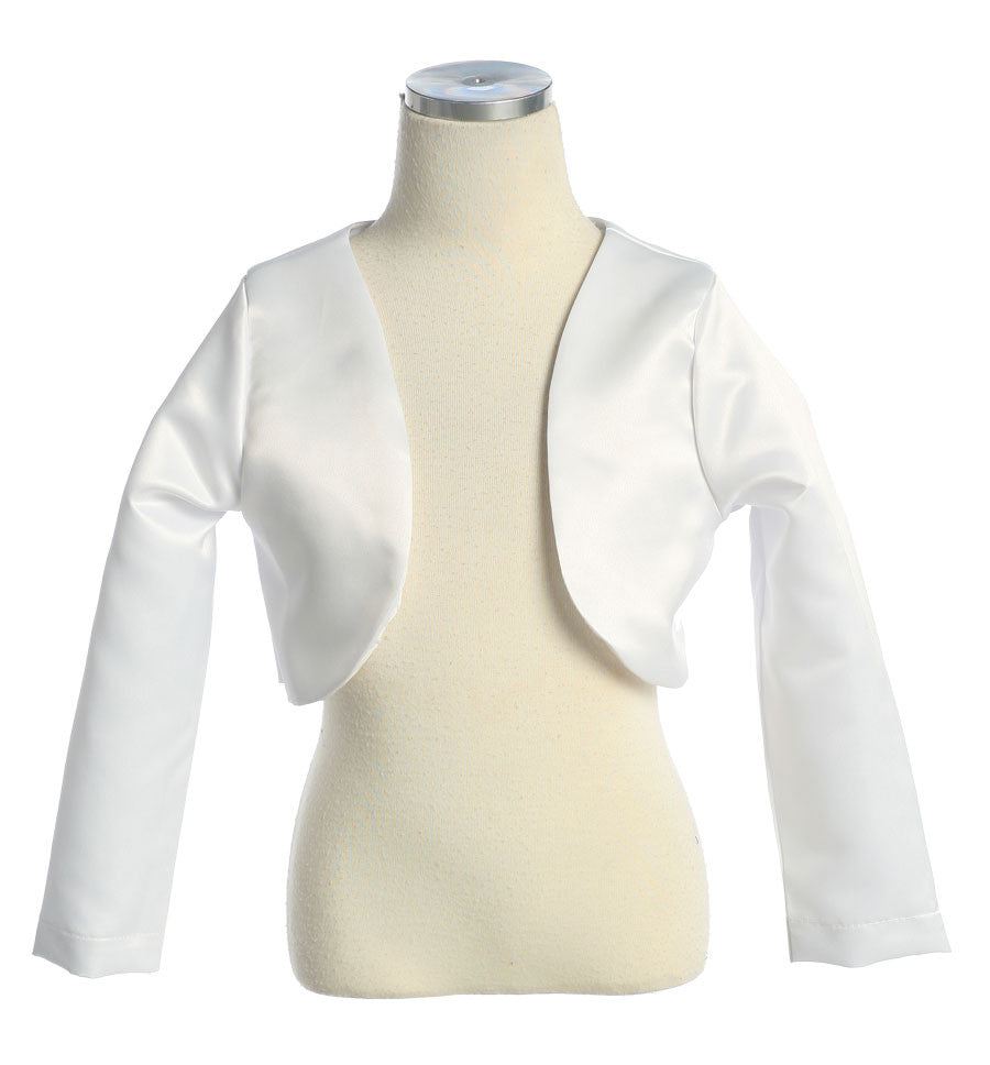 White Communion Bolero Jacket - Long Sleeve