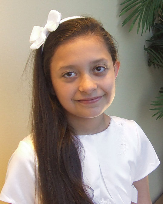 Sophia Grosgrain Ribbon Bow Headband for Communion