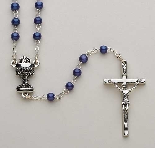 Blue 1st Communion Rosary for Boys