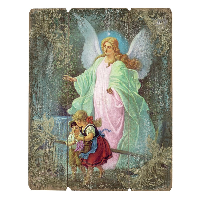 Guardian Angel Wood Pallet Sign Panel