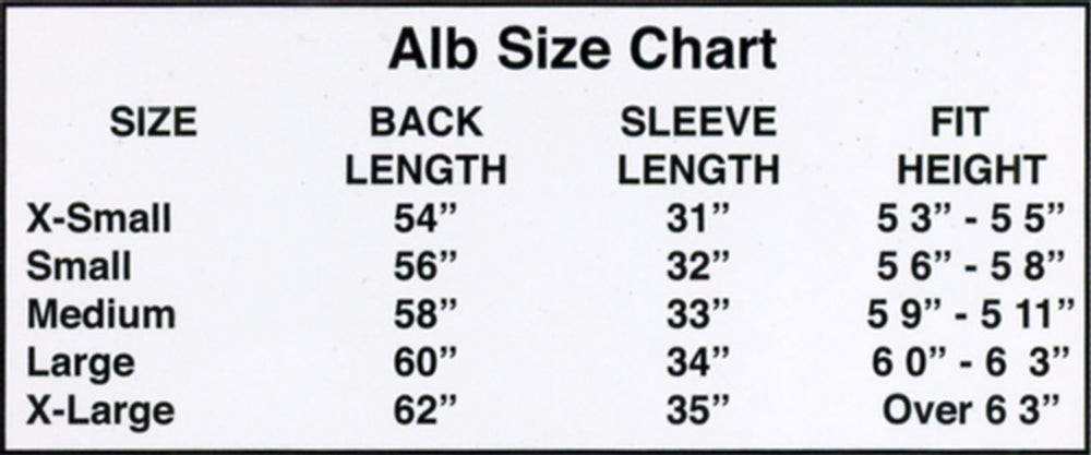 Monks Cloth Square Neck Alb no. 4222