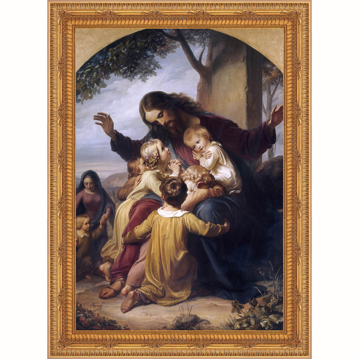 Suffer the Little Children Gold Framed Giclee Print
