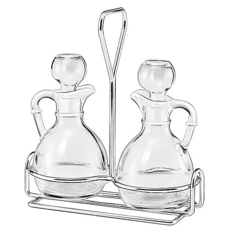 6oz Plain Cruet set with Rack