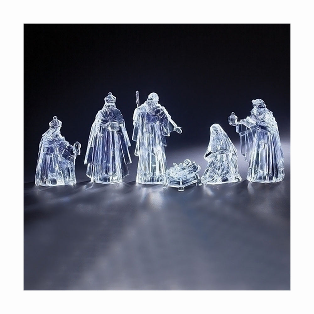 10 inch Crystal Acrylic LED Nativity Set 133081