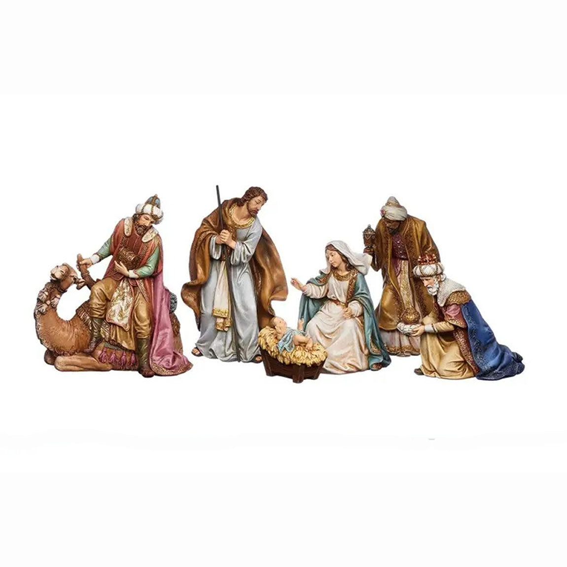8.5 inch Nativity Figure Set with King on Camel 633213