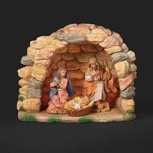 Lighted Fontanini Grotto Nativity Set 54457