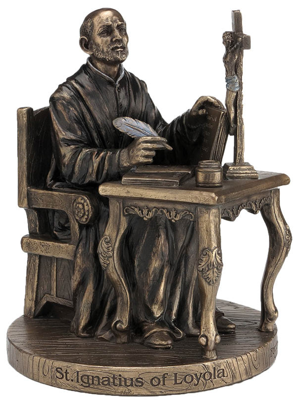St Ignatius of Loyola Statue in Cold Cast Bronze - no. SR-76781