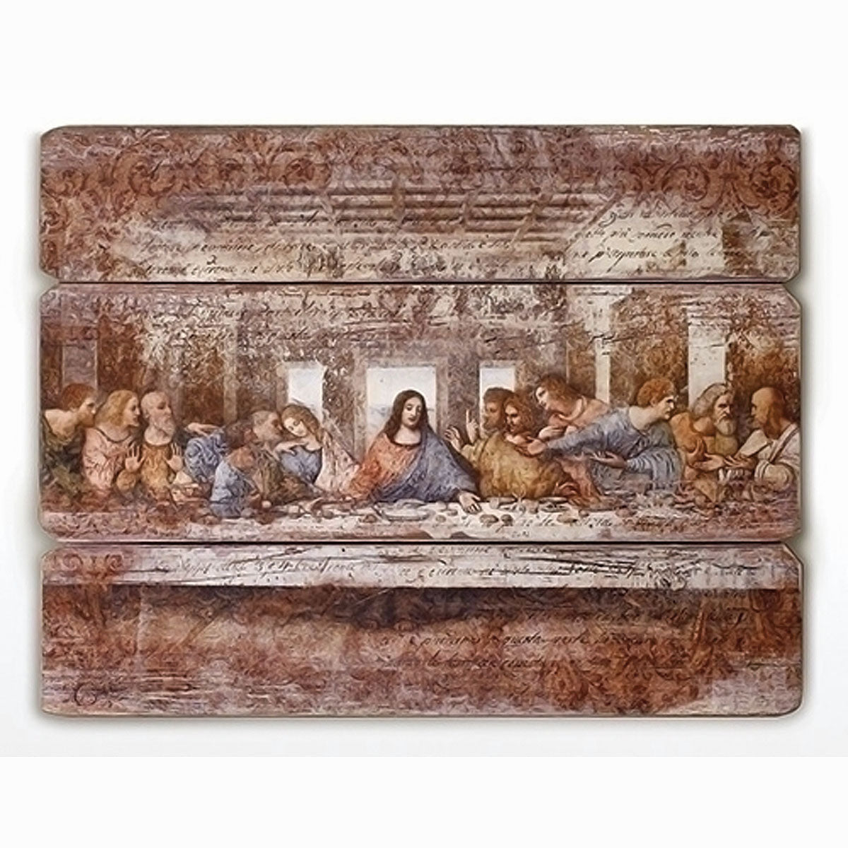 26x20 Last Supper Plank Style Wall Panel
