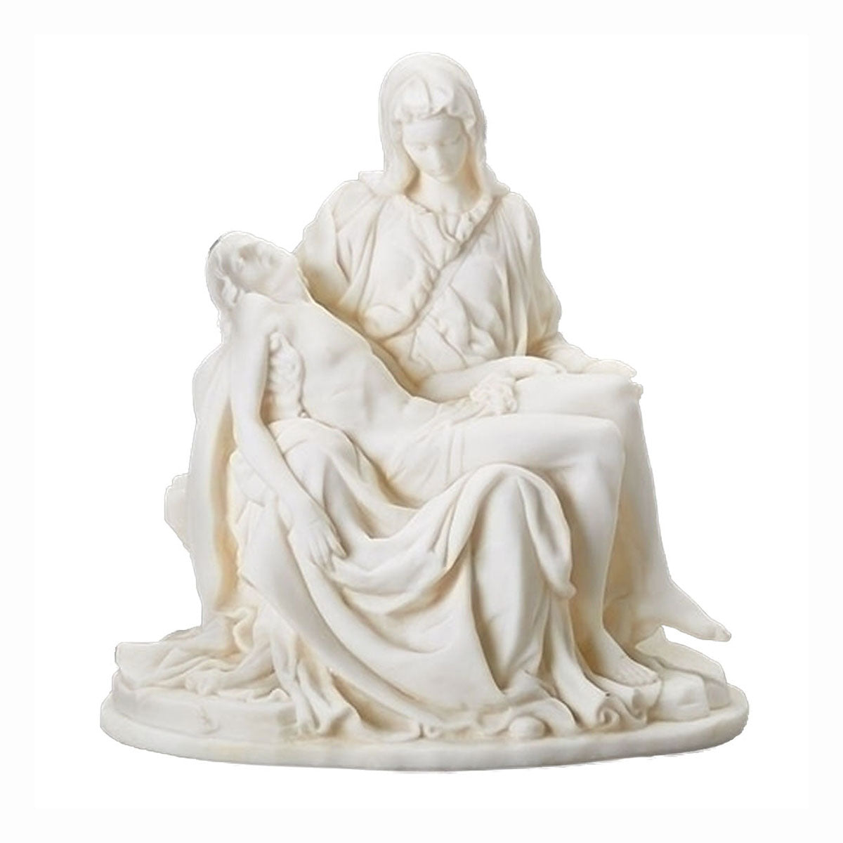 White Pieta Renaissance Statue 8 inch