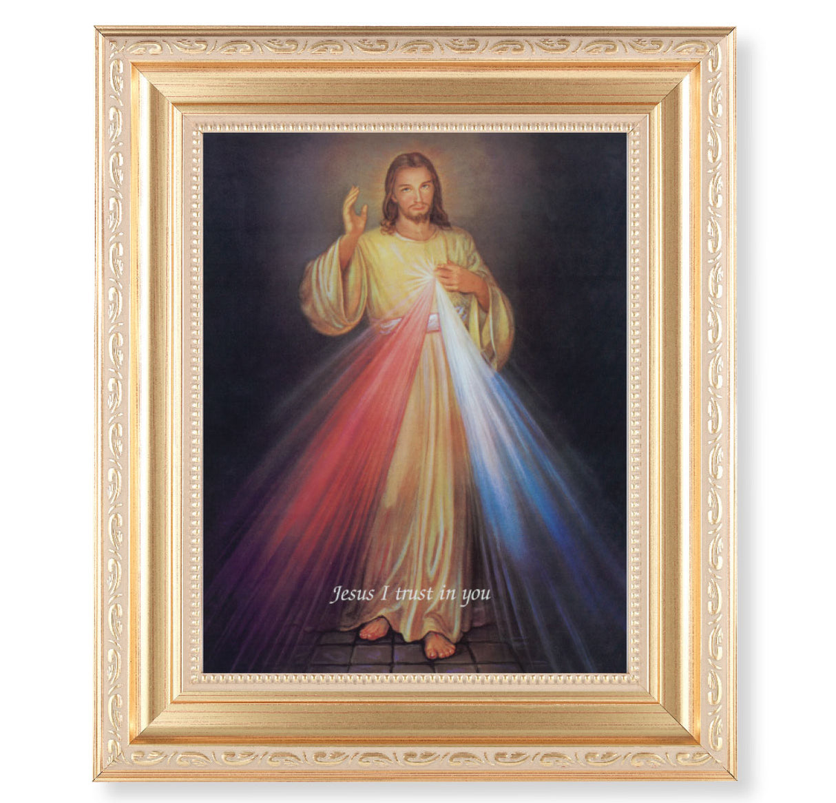 10x12 inch Gold Frame Print Divine Mercy 138-123