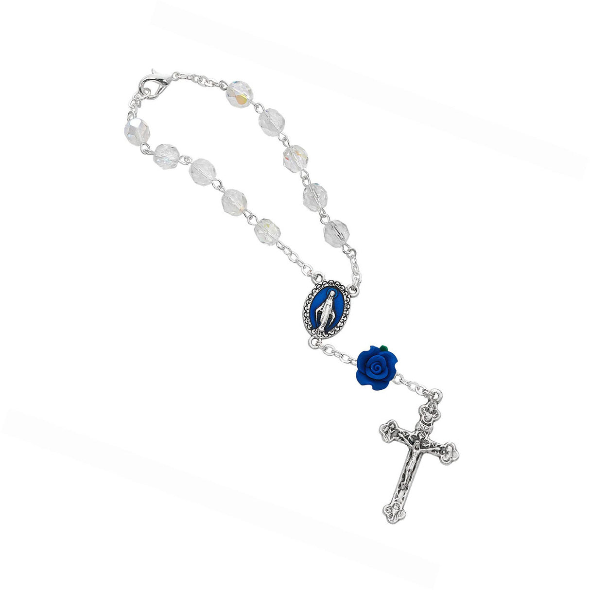 Blue Miraculous 1 Decade Auto Rosary no. AR55C