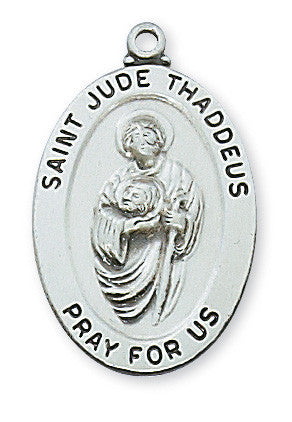 Saint Jude Sterling Silver Medal L461JU