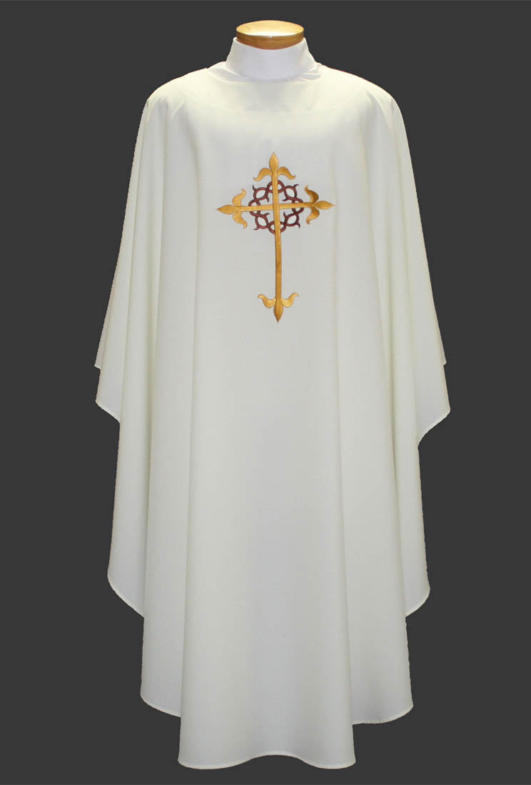 Cross with Crown Thorns Embroidered Chasuable - no. 2023