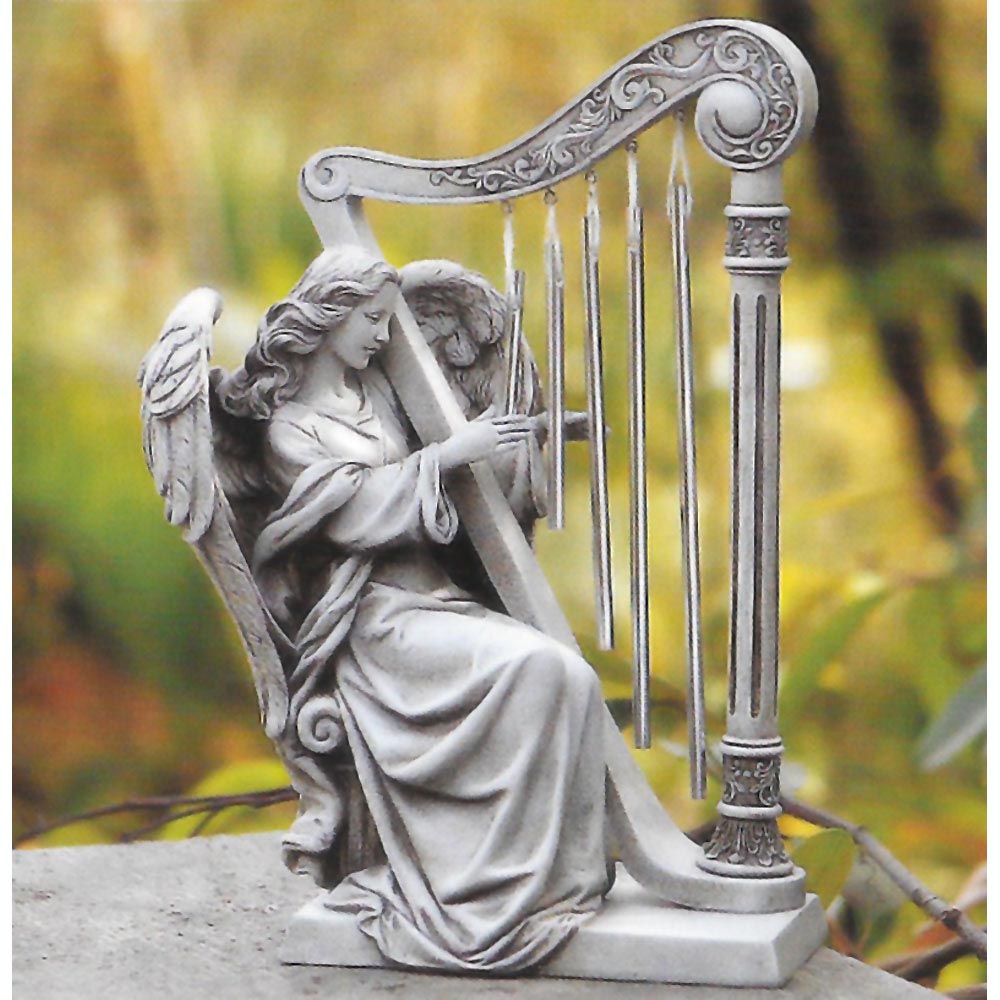 Garden Angel and Harp with Windchimes no. 68367
