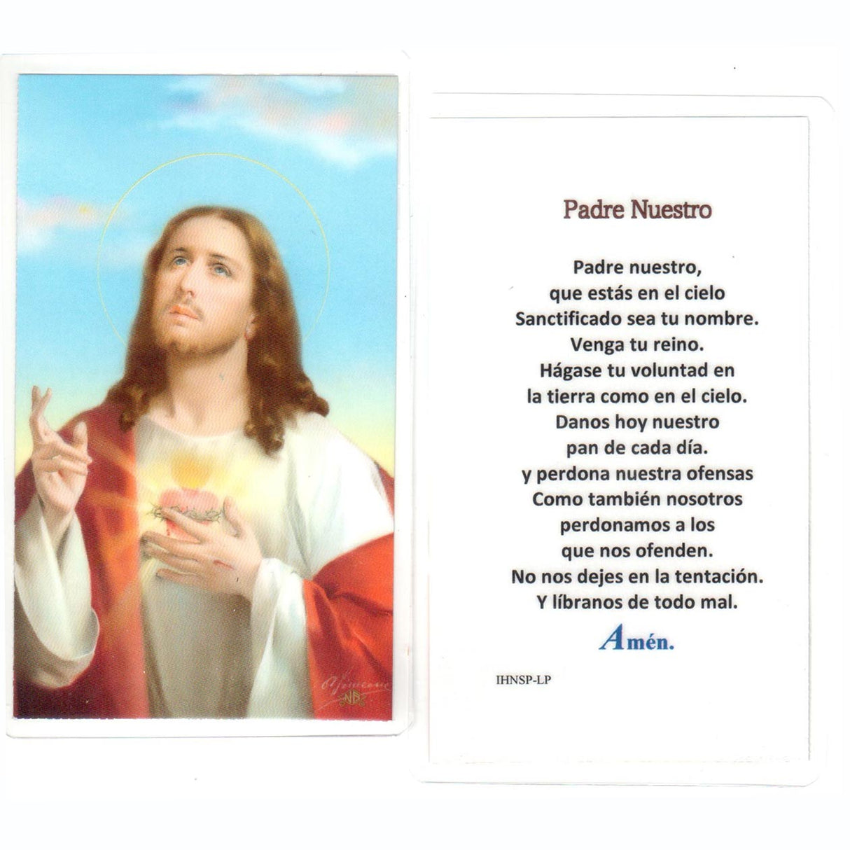 Oración del Señor Estampa laminada