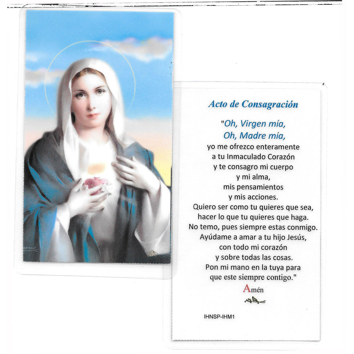 Consagración Corazón Inmaculado de María Estampa laminada