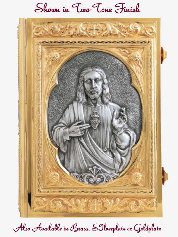 Sacred Heart Metal Book of the Gospels Cover - no. 3500