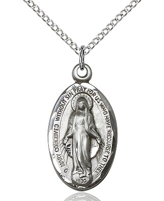Sterling Silver Miraculous Medal 1615SS/18S