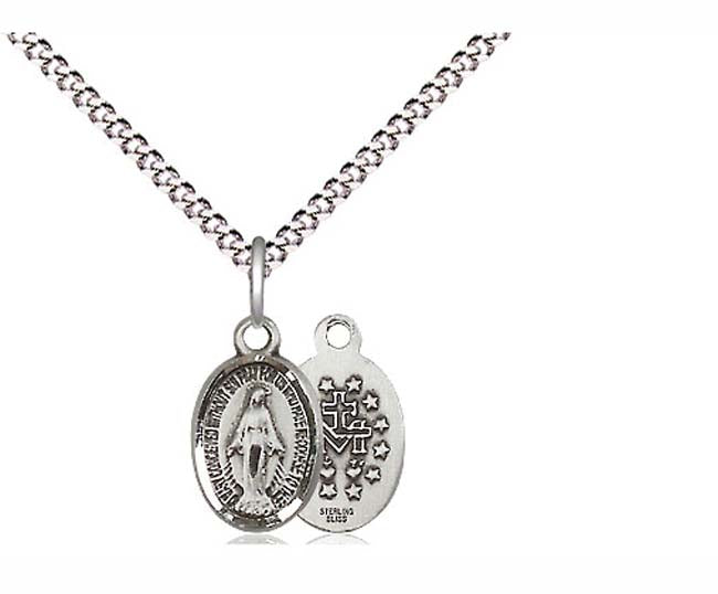 Small Traditional Sterling Miraculous Medal 0702MSS/18S