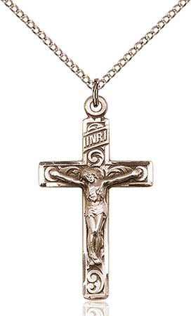 Gold Filled Crucifix Pendant with 18 inch chain 0652GF/18G