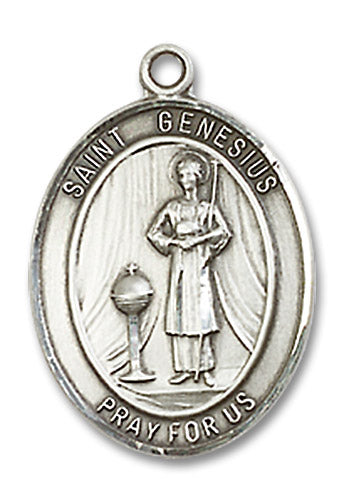 St. Genesius Sterling Silver Medal 8038SS/18S