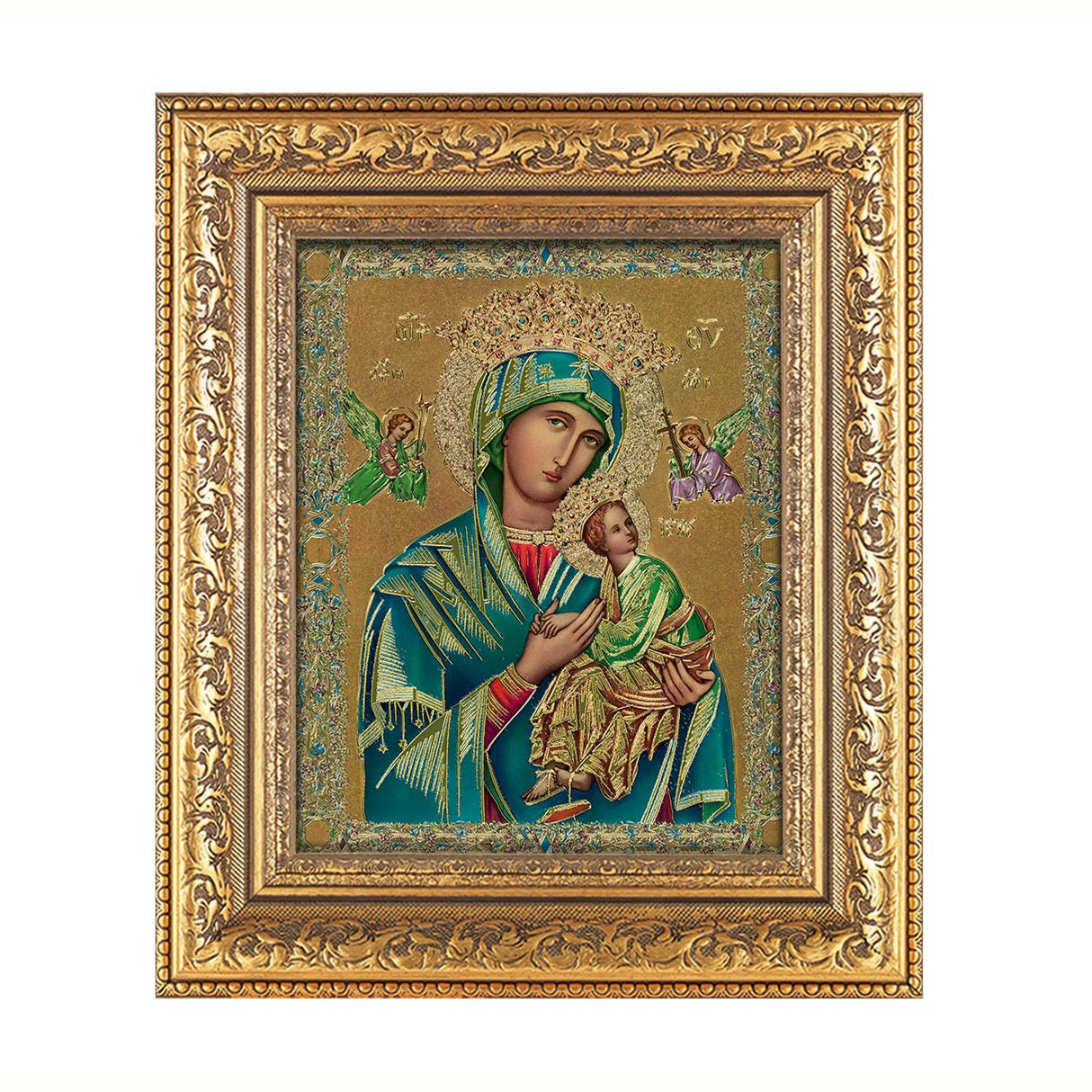 Gold Our Lady of Perpetual Help Print in Ornate Frame 115-208G